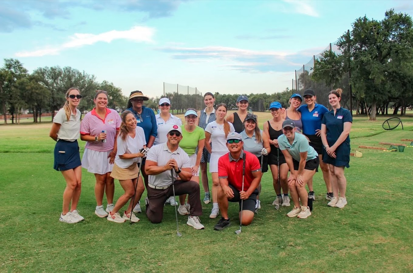 Beyond Golf Performance students and coaches on the course