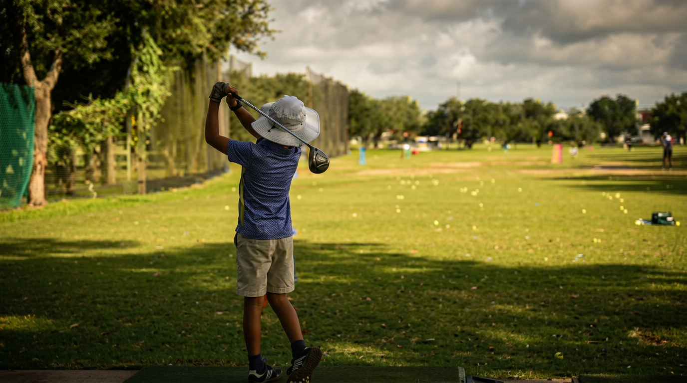 Junior golfer training at Balcones Golf Academy